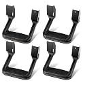 DNA Motoring 4 Pcs of Aluminum Side Hoop Steps, Universal Step Rails for Pickup &amp; SUV &amp; Truck, Non-Slip Stirrup Side Steps Assembly Compatible with Chevy GMC Toyota Ford, Black, SSTEP-BK-X2