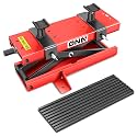DNA Motoring Steel Motorcycle ATV Scissor Lift Jack Hoist Stand with Saddle &amp; Rubber Pad, 2-in-1, 1100lbs (500KG) 3.7-14.8" Lifting Range, TOOLS-00290