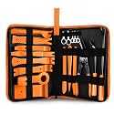 ‎DNA Motoring TOOLS-00248 Car Trim Removal Tool Kit, Clip Plier Upholstery Remover Set for Auto Door Panel Audio Dashboard, with Storage Bag,Orange