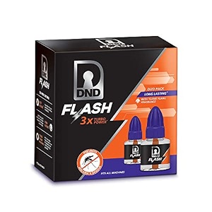 dnd flash refill dual pack mosquito repellent liquid vaporiser  pack of 2 black amp orange