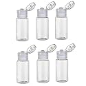 12 PCS 15ml/0.5oz Travel Size Empty Plastic Sample Bottle Container With Flip Cap Travel Vial Jar Pot For Emollient Water Sample Shower Gel Makeup Lotion Emulsion