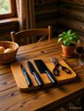 DNJ Wooden Cutting Chopping Board3 pcs black