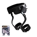 DNSYS X1 Carbon Exoskeleton, AI-Powered Leg Assistance, 1.2HP Motor, 20km Base Range, 3s Battery Swap, for Hiking, Climbing, Running, Size M (Waistline 33.5-43.3in)