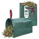 Dntorx 53 Gallon Leaf Bags, 2-Pack, Reusable Yard Waste Bags