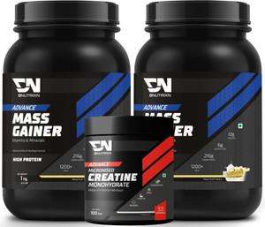 dnutrixn advance mass gainer with high protein creatine monohydrate  muscle strength weight gainersmass gainers 2 kg 100 g malai kulfi
