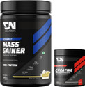 DNUTRIXN Advance Mass Gainer with High Protein+ Creatine Monohydrate | Muscle Strength Weight Gainers/Mass Gainers (500 g, 100 g, Malai Kulfi)
