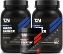 DNUTRIXN Advance Mass Gainer with High Protein+ Creatine Monohydrate | Muscle Strength Weight Gainers/Mass Gainers (2 kg, 100 g, Cookies & Cream)