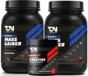 DNUTRIXN Advance Mass Gainer with High Protein+ Creatine Monohydrate | Muscle Strength Weight Gainers/Mass Gainers (2 kg, 100 g, Chocolate)