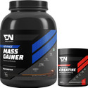 DNUTRIXN Advance Mass Gainer with High Protein+ Creatine Monohydrate | Weight Gainers/Mass Gainers (3 kg, 100 g, Chocolate)