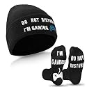 Do Not Disturb Gaming Socks Gamer Beanie Cap Hat for Mens Boys Kids