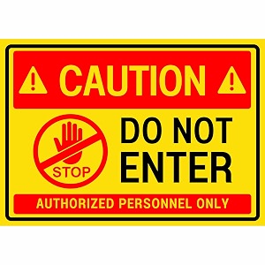 do not enter  authorized personnel only sign sticker board  29 x 20 cm safety warning sign  peel amp stick or screw fix  pack of 1 warning no entry-do not enter a4 - medium - 1 piece