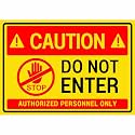 Do Not Enter – Authorized Personnel Only Sign Sticker Board | 29 x 20 CM Safety Warning Sign | Peel &amp; Stick or Screw Fix | Pack of 1 (Warning No Entry-Do Not Enter, A4 - Medium - 1 Piece)
