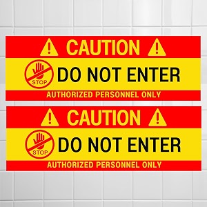 do not enter sign sticker board 205 x 7 cm  pack of 2  peel amp stick with 4 corner holes  warning safety sign for office shop factory warehouse home warning no entry-do not enter small - 205 x 7 cm