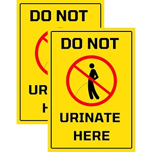 Do Not Urinate Here Sign Sticker Board