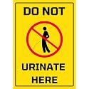 Do Not Urinate Here Sign Sticker Board 29 x 20 CM | Peel &amp; Stick Wall Notice with 4 Corner Holes | Waterproof Printed Sign for Home, Shop, Office &amp; Public Places | Pack of 1 (Do Not Urinate Here, A4 - Medium - 1 Piece