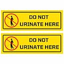 Do Not Urinate Here Sign Sticker Board