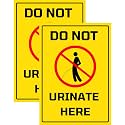 Do Not Urinate Here Sign Sticker Board