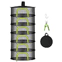 Doacpr 6-Layer Hanging Herb Drying Rack, Foldable Mesh Net with Zipper