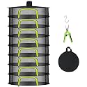 Doacpr 8-Layer Hanging Herb Drying Rack, Foldable Mesh Net with Zipper