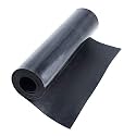 DOBTIM Neoprene Rubber Sheet Rolls 1/8 (.125)" Thick X 12" Wide X 48'' Long, Solid Rubber Strips Use for Gaskets DIY Material, Supports, Leveling, Sealing, Protection, Abrasion, Flooring, Black