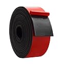 DOBTIM Solid Neoprene Rubber Strips with Adhesive Backing 1/8 (.125)" Thick x 2" Wide x 10' Long, Self Adhesive Rubber Sheets, Rolls &amp; Strips for DIY Gaskets Crafts Pads Seals Warehouse Flooring