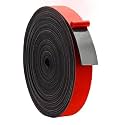 DOBTIM Solid Neoprene Rubber Strips with Adhesive Backing 1/16 (.062)" Thick x 1" Wide x 25' Long, Self Adhesive Rubber Sheets, Rolls &amp; Strips for DIY Gaskets Crafts Pads Seals Warehouse Flooring