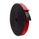 DOBTIM Solid Neoprene Rubber Strips with Adhesive Backing 1/8 (.125)" Thick x 1" Wide x 25' Long, Self Adhesive Rubber Sheets, Rolls &amp; Strips for DIY Gaskets Crafts Pads Seals Warehouse Flooring