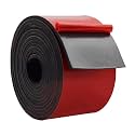 DOBTIM Solid Neoprene Rubber Strips with Adhesive Backing 1/8 (.125)" Thick x 3" Wide x 10' Long, Self Adhesive Rubber Sheets, Rolls &amp; Strips for DIY Gaskets Crafts Pads Seals Warehouse Flooring