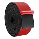 DOBTIM Solid Neoprene Rubber Strips with Adhesive Backing 1/8 (.125)" Thick x 3" Wide x 25' Long, Self Adhesive Rubber Sheets, Rolls &amp; Strips for DIY Gaskets Crafts Pads Seals Warehouse Flooring