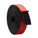 DOBTIM Solid Neoprene Rubber Strips with Adhesive Backing 1/8 (.125)" Thick x 1" Wide x 10' Long, Self Adhesive Rubber Sheets, Rolls &amp; Strips for DIY Gaskets Crafts Pads Seals Warehouse Flooring