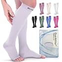 Doc Miller Open Toe Compression Socks, 20-30 mmHg, Knee High, Men &amp; Women