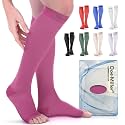 Doc Miller Open Toe Compression Socks, 20-30 mmHg, Knee High, Men &amp; Women