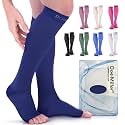 Doc Miller Open Toe Compression Socks, 20-30 mmHg, Knee High, Men &amp; Women