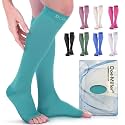 Doc Miller Open Toe Compression Socks, 20-30 mmHg, Knee High, Men &amp; Women