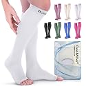Doc Miller Open Toe Compression Socks, 20-30 mmHg, Knee High, Men &amp; Women