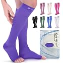 Doc Miller Open Toe Compression Socks, 20-30 mmHg, Knee High, Men &amp; Women