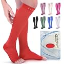 Doc Miller Open Toe Compression Socks, 20-30 mmHg, Knee High, Men &amp; Women