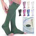 Doc Miller Open Toe Compression Socks, 20-30 mmHg, Knee High, Men &amp; Women