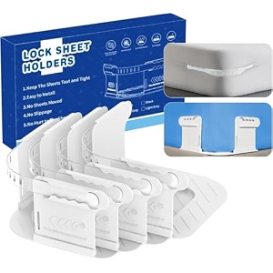 docat bedsheet holder with lock strips bedsheet tucker tool for corners keep sheets firm amp tight durable strips for bed sheet holder open corner design for fit all mattress lifter and tucker white