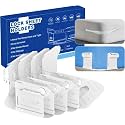 DOCAT Bedsheet Holder with Lock Strips, Bedsheet Tucker Tool for Corners Keep Sheets Firm & Tight Durable Strips for Bed Sheet Holder, Open Corner Design for Fit All Mattress Lifter and Tucker (White)
