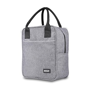 docat lunch box bags for men and women premium polyester insulated tiffin bag 7l capacity leakproof keeps hot and cold lunch bag for kids food storage lunch bag for office school picnic use grey