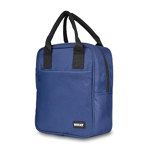 docat lunch box bags for men and women premium polyester insulated tiffin bag 7l capacity leakproof keeps hot and cold lunch bag for kids food storage lunch bag for office school picnic use blue