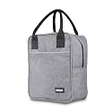 DOCAT Lunch Box Bags for Men and Women, Premium Polyester Insulated Tiffin Bag 7L Capacity Leakproof Keeps Hot and Cold Lunch Bag for Kids, Food Storage Lunch Bag for Office, School, Picnic Use (Grey)
