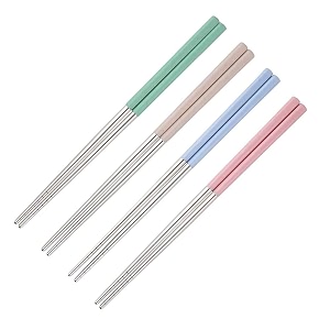 docat reusable chopsticks 304 stainless steel chop sticks dishwasher safe multicolor classic chopsticks gift set multicolor 4 pair