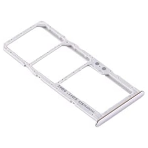 docile dual sim card slot tray holder for samsung galaxy a51  silver