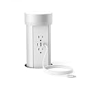 Docking Drawer Flush Pop-Up Outlet, 2 15W USB-C, 1 USB-A, 2 AC, Silver