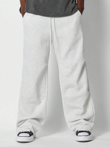 dockstreet loose fit men grey trousers