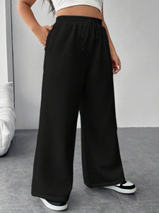 dockstreet loose fit women black trousers