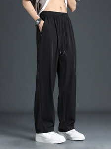 Dockstreet Solid Men Black Track Pants