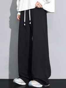 Dockstreet Solid Men Black Track Pants